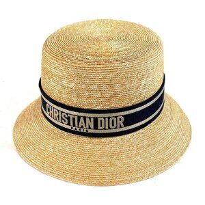 Dior 11DRT952G180 DIORESORT hat Straw hat straw hat hat Beige/Navy